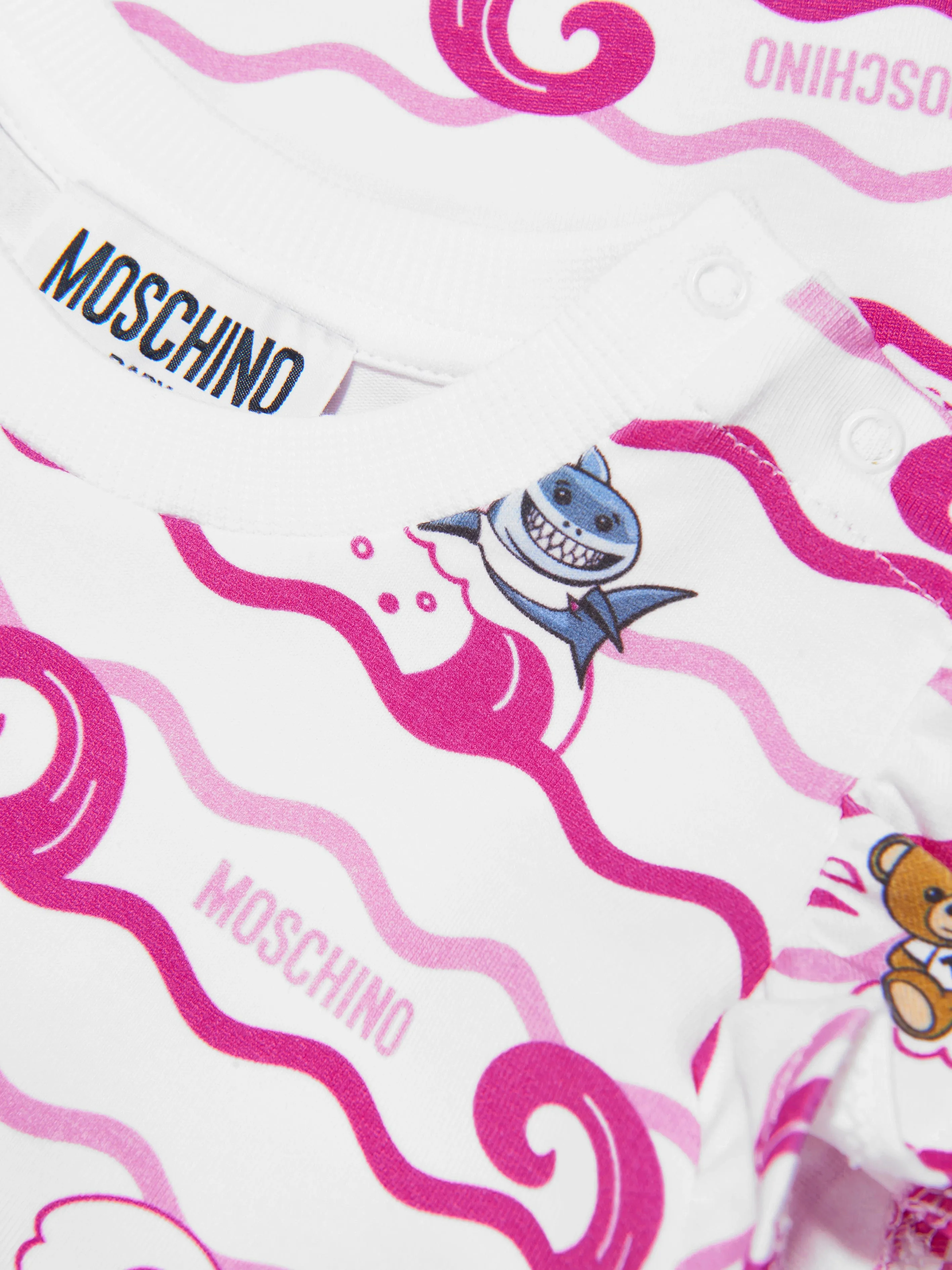 Moschino Baby Girls Teddy Shark Dress in White