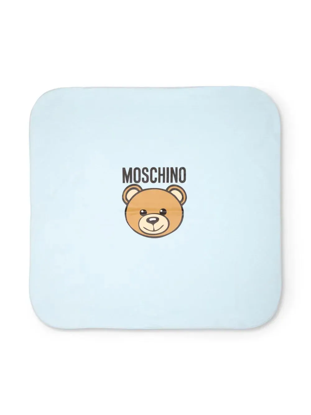 Moschino Baby Logo Print Cotton Blanket