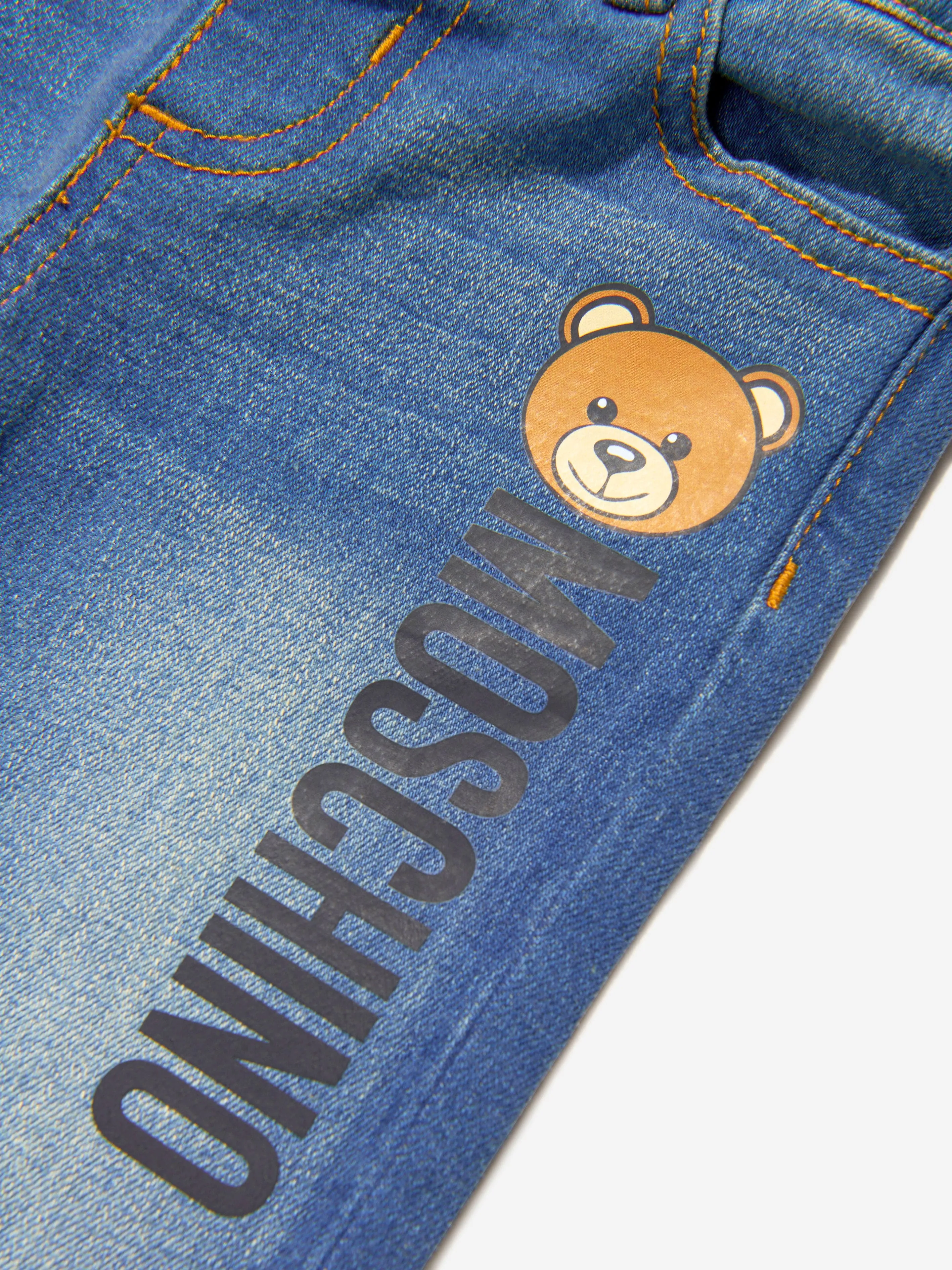 Moschino Baby Teddy Bear Logo Jeans