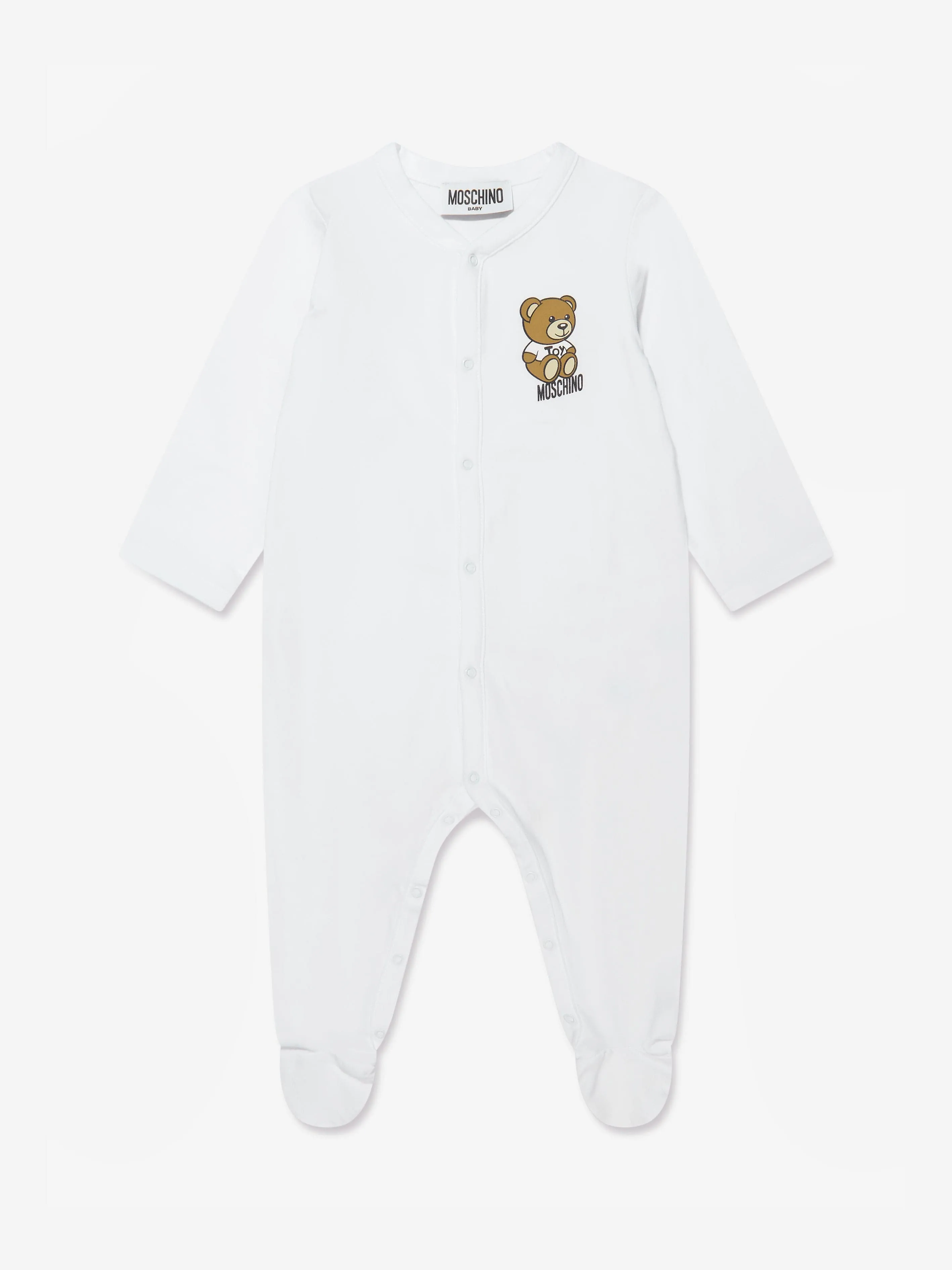 Moschino Baby Teddy Logo Babgrow Gift Set (3 Piece) in White