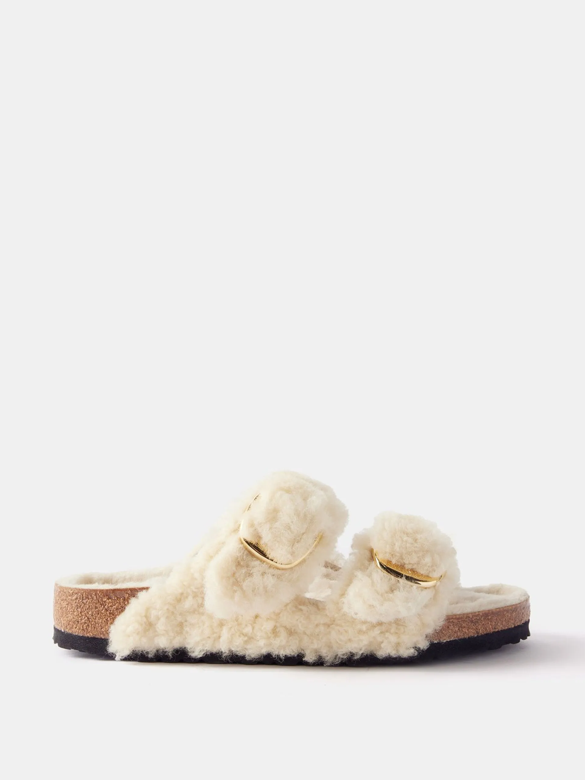 Neutral Arizona shearling sandals