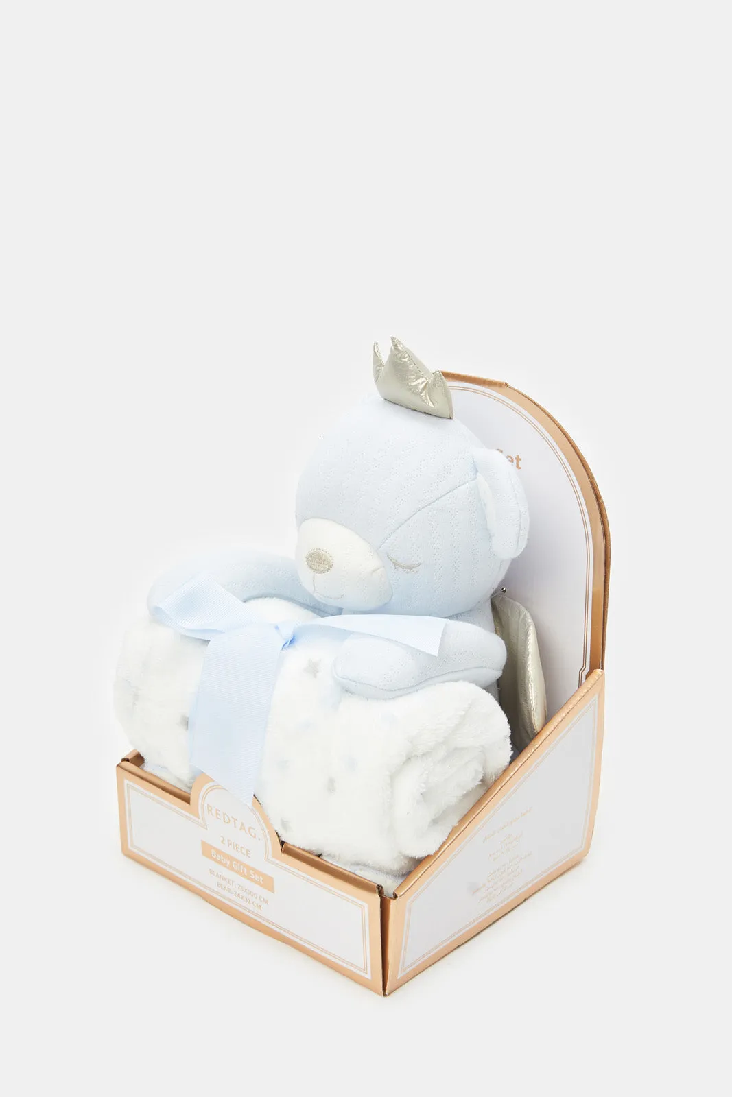 Newborn Blue Embellished Gift Set (2 Piece)