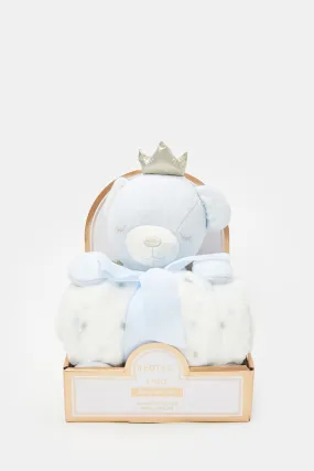 Newborn Blue Embellished Gift Set (2 Piece)