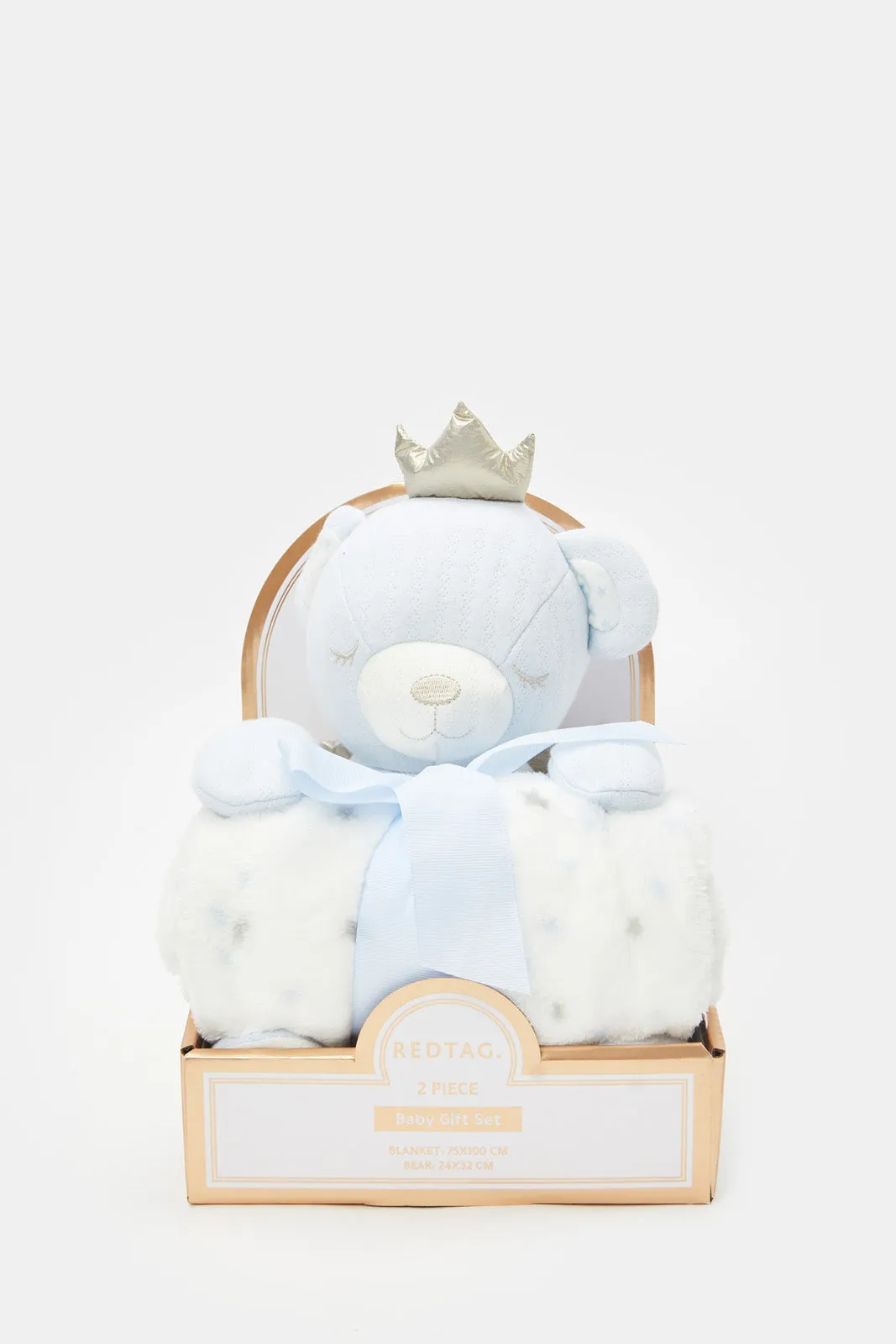 Newborn Blue Embellished Gift Set (2 Piece)