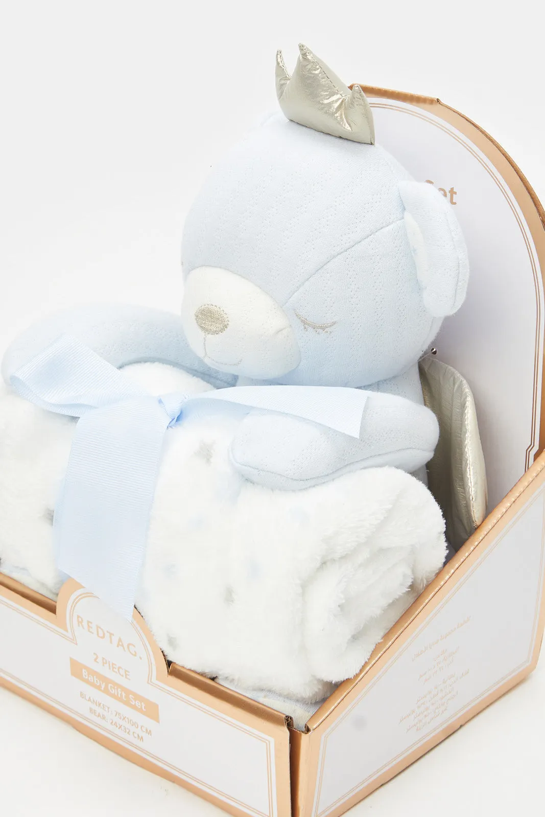 Newborn Blue Embellished Gift Set (2 Piece)