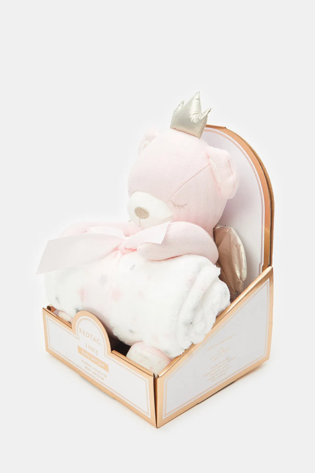 Newborn Pink Embellished Gift Set (2 Piece)