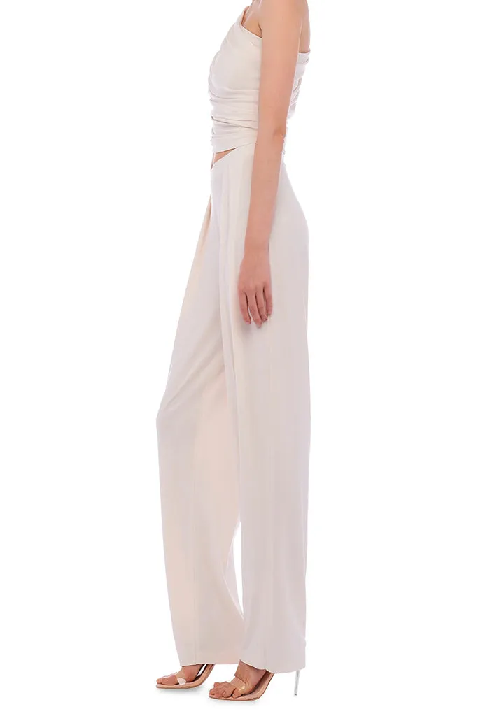 Norma Kamali - Tapered Pleated Trouser - Bone *FINAL SALE