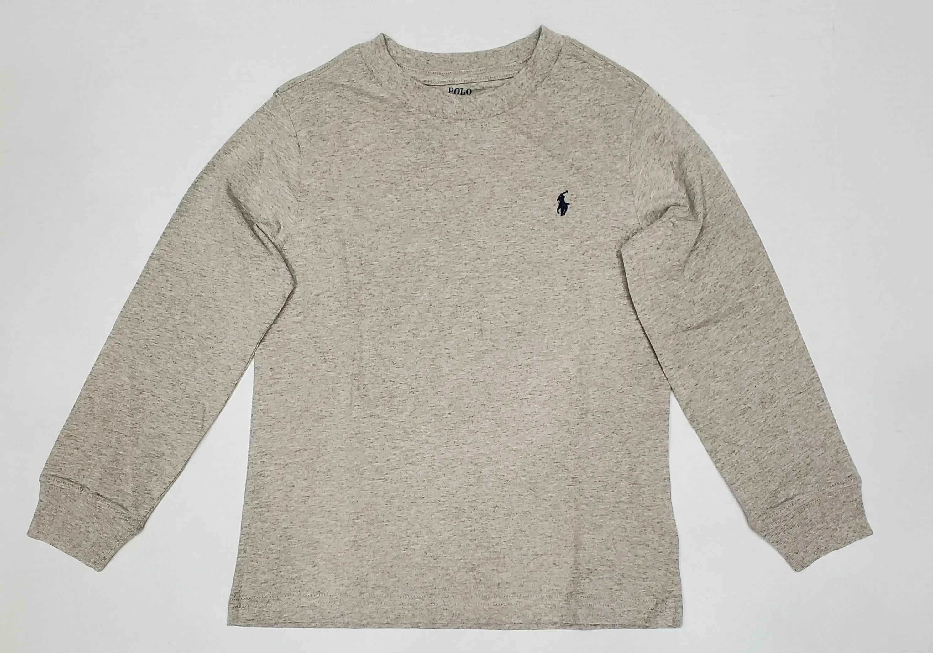 Nwt Kids Polo Ralph Lauren Grey Small Pony  L/S Tee (2T-7T)