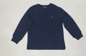 Nwt Kids Polo Ralph Lauren Navy Blue Small Pony  L/S Tee (8-20)