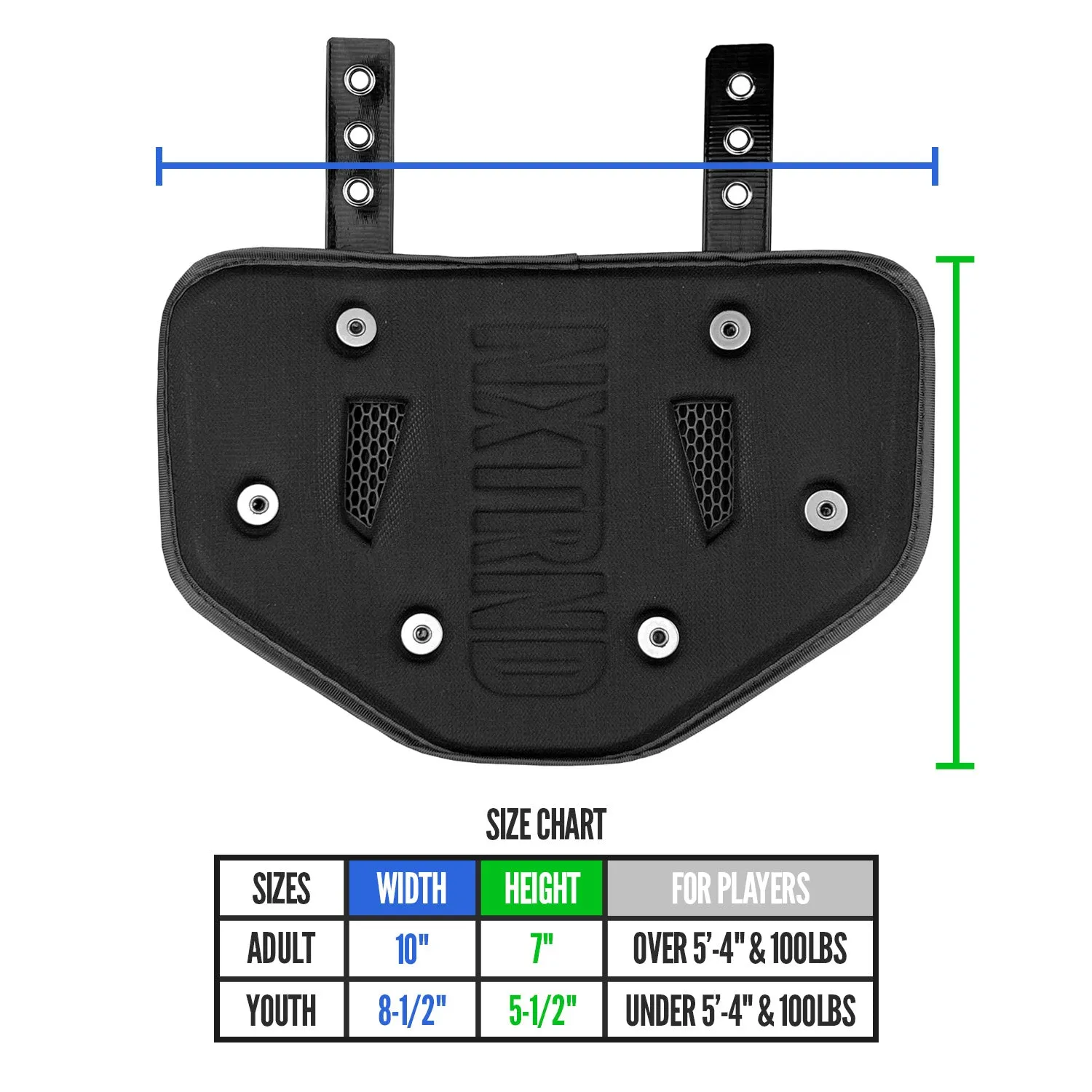 NXTRND B-PLATE® Football Back Plate Chrome Orange