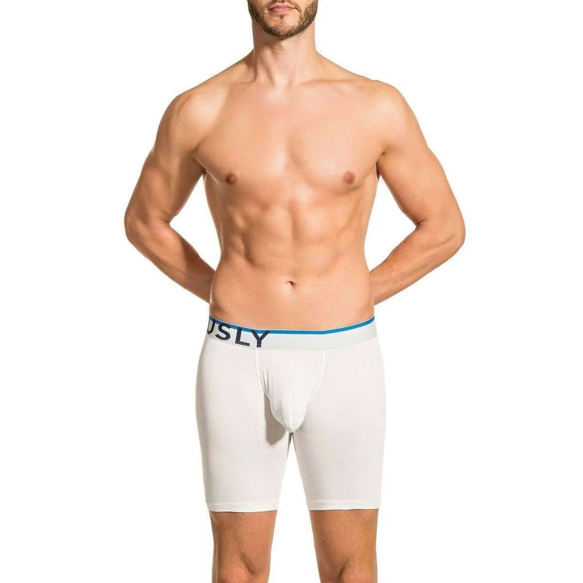 Obviously Everyman AnatoMAX Boxer Breif 6inch Leg - White