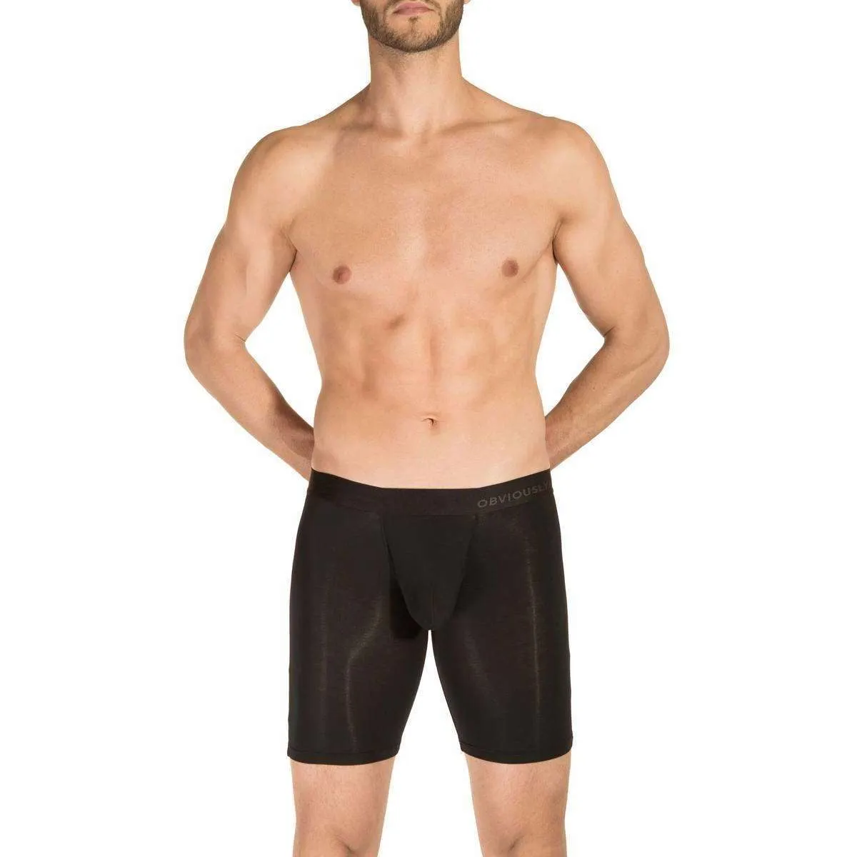 Obviously PrimeMan AnatoMAX Boxer Brief 9inch Leg - Black