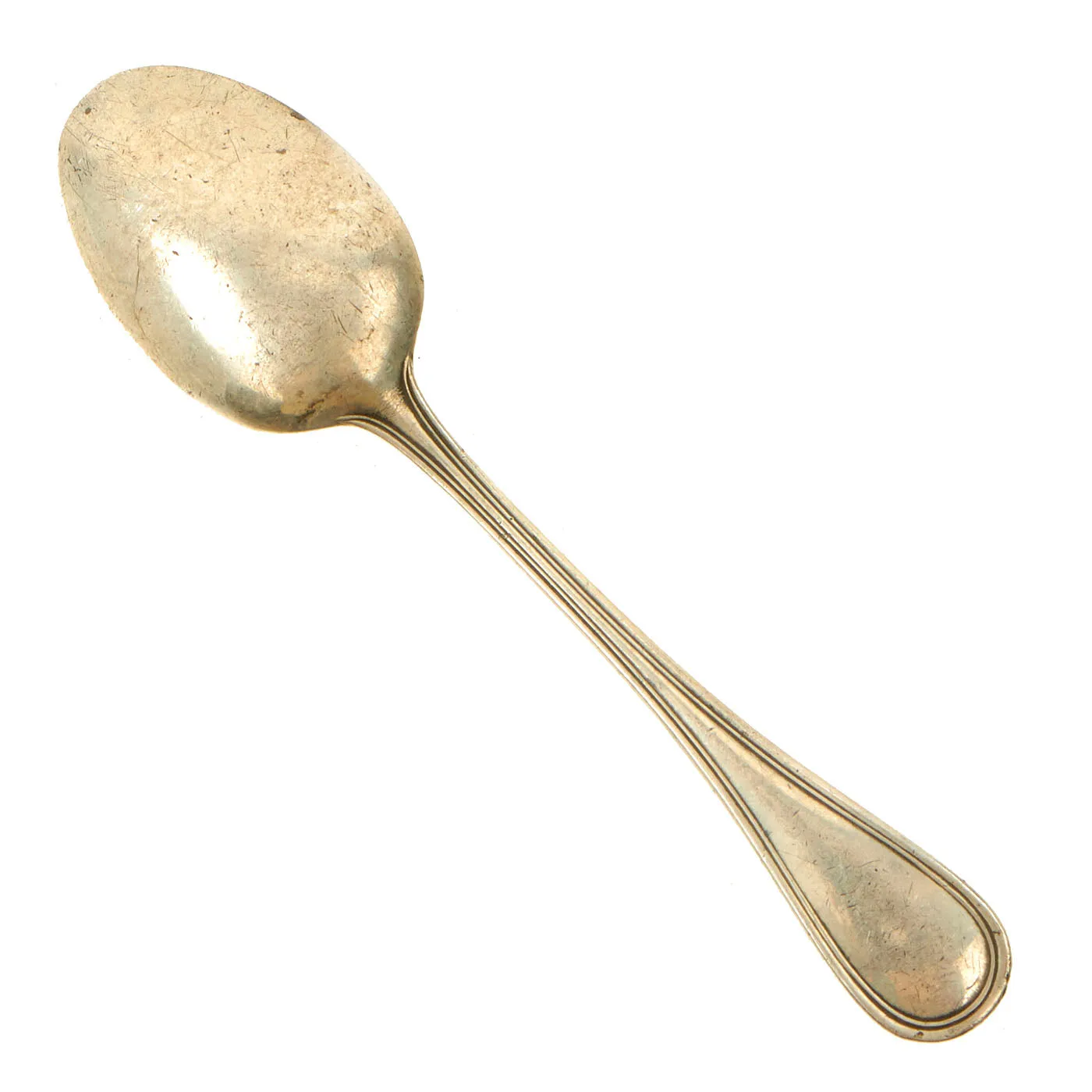 Original Iraq War Saddam Hussein Silver Plated Ice Cream Dessert Spoon with Iraq Coat of Arms - Manufactured by Christofle of France