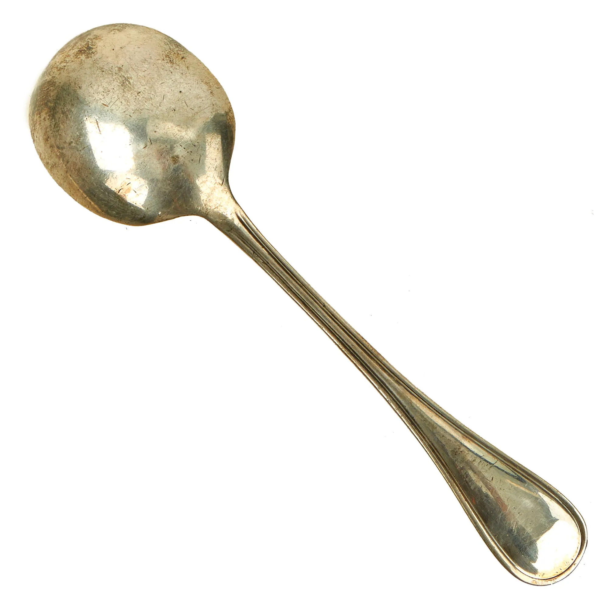 Original Iraq War Saddam Hussein Silver Plated Soup Spoon with Iraq Coat of Arms - Manufactured by Christofle of France