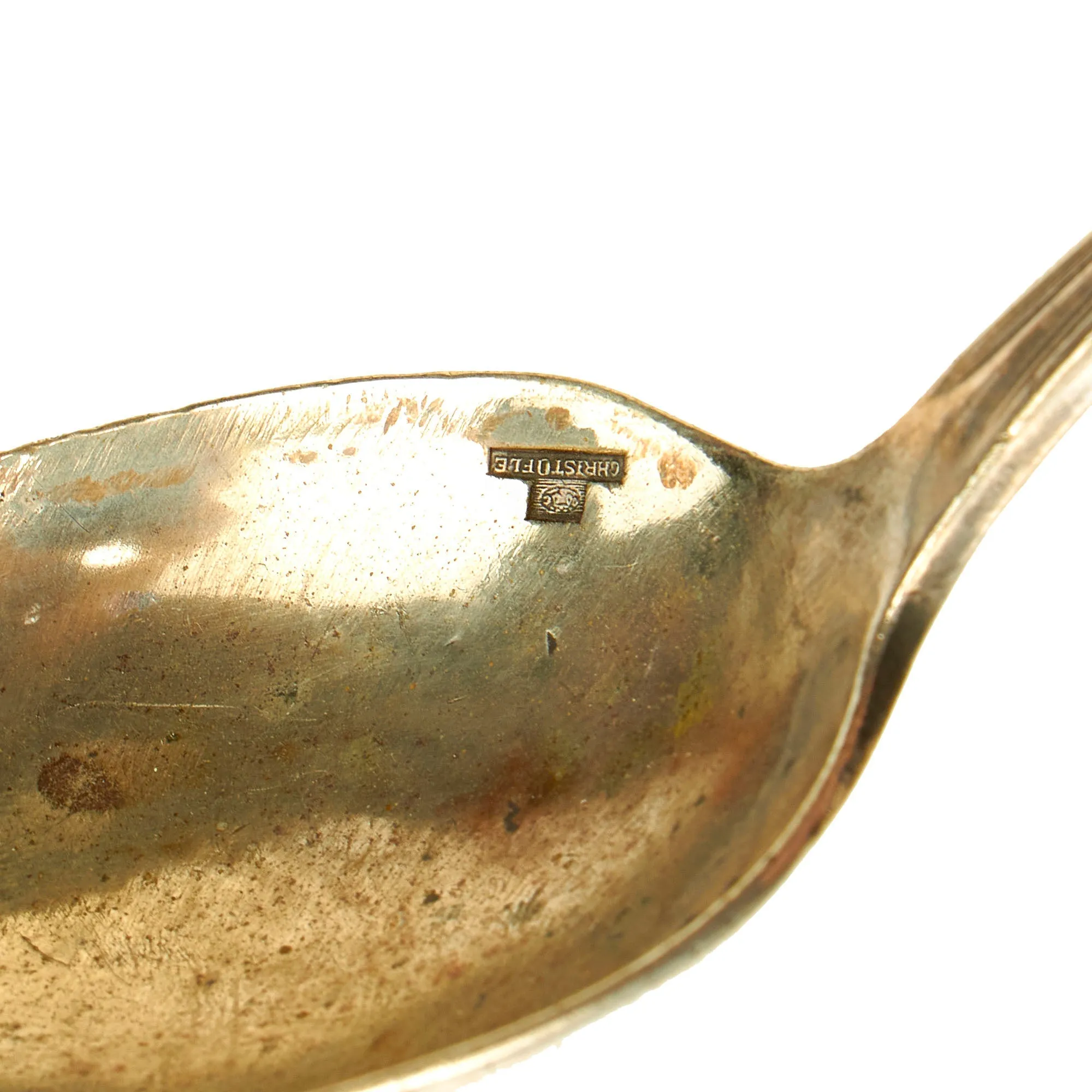 Original Iraq War Saddam Hussein Silver Plated Soup Spoon with Iraq Coat of Arms - Manufactured by Christofle of France