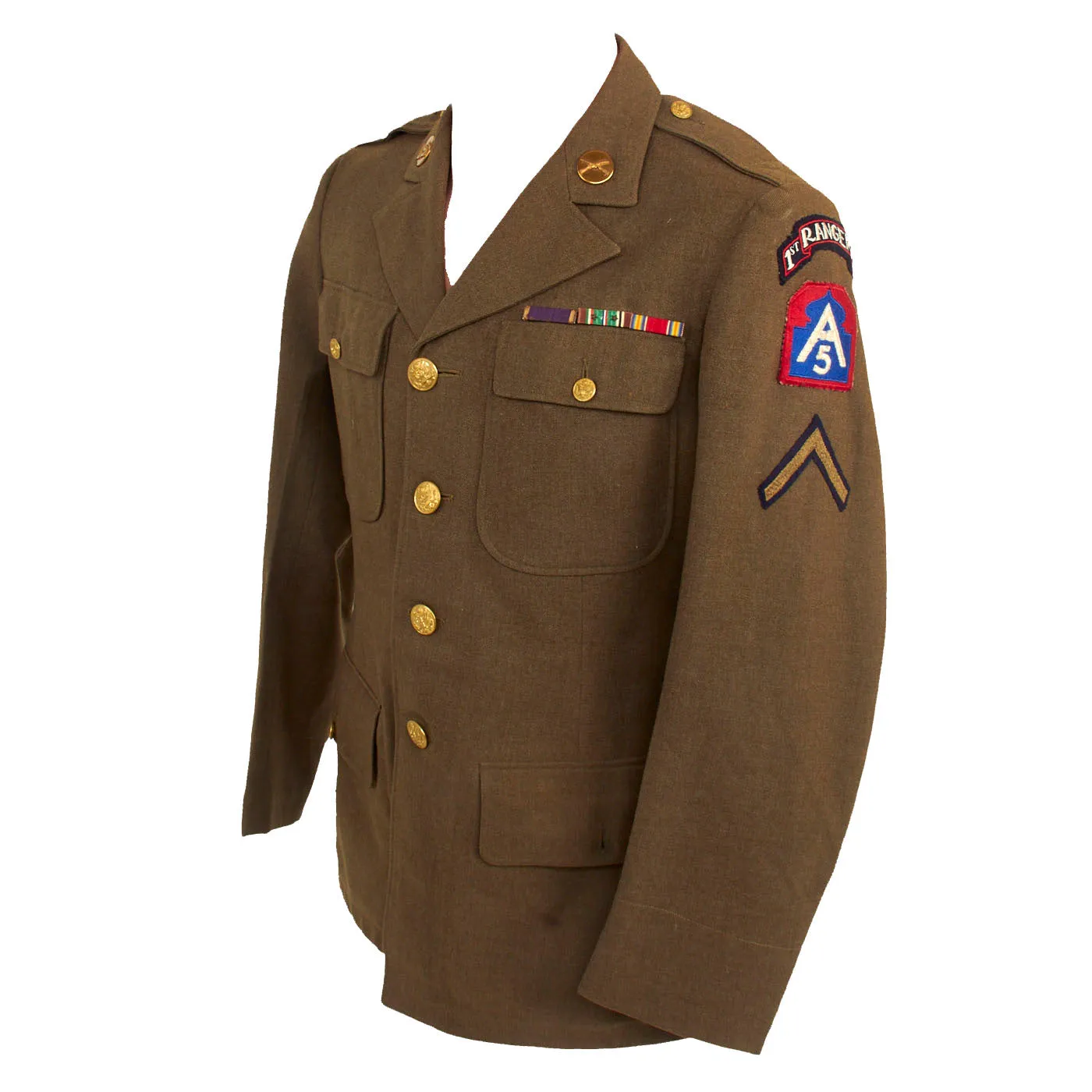 Original WWII U.S. Army 1st Ranger Battalion “Darby’s Rangers” Uniform Coat with Documentation attributed to PFC Robert Allen