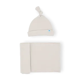 Pebble Stretch Knit Hat & Swaddle Set