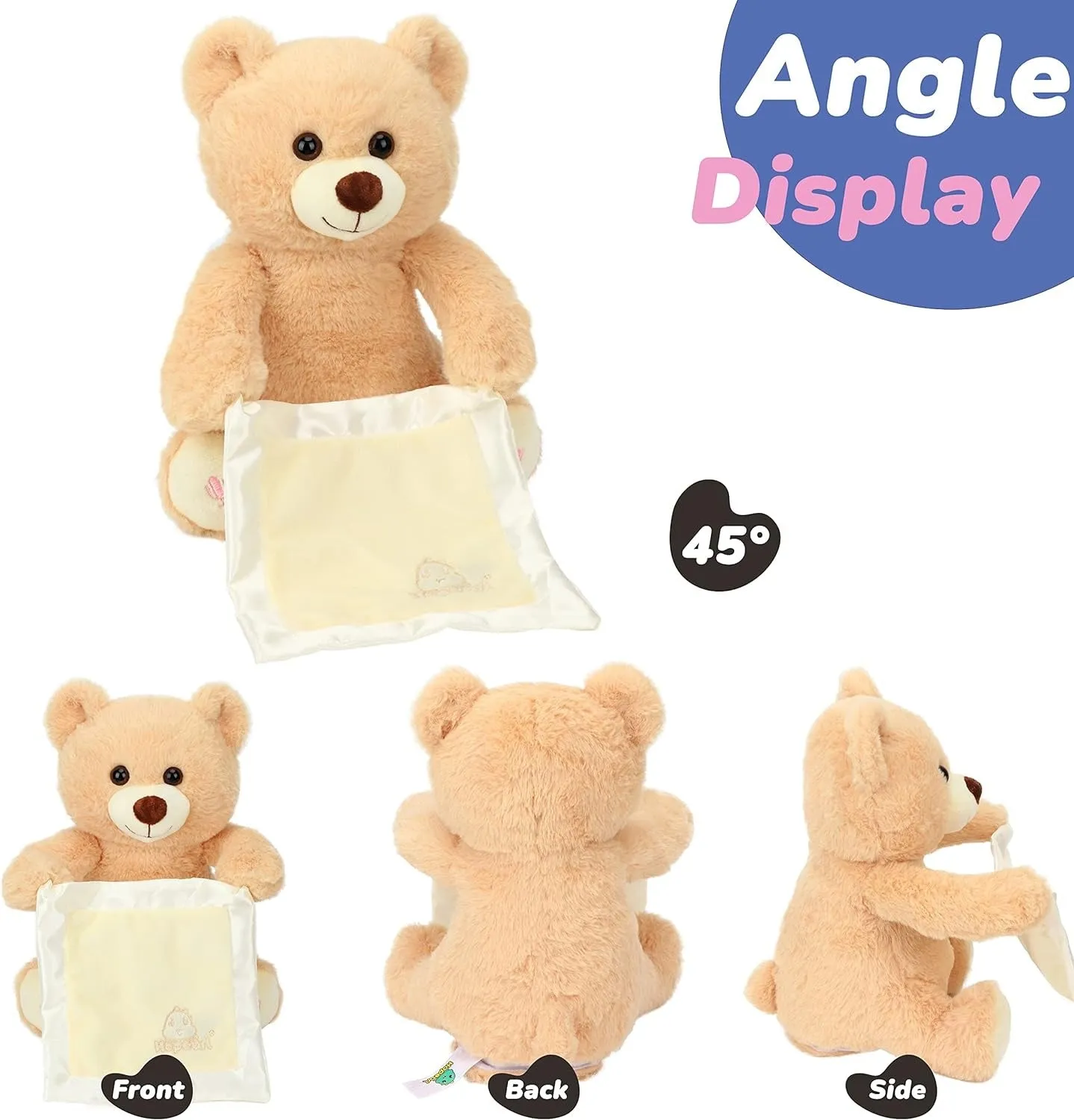 Peek A Boo Bear with Blanket Interactive Plush Teddy - 66B