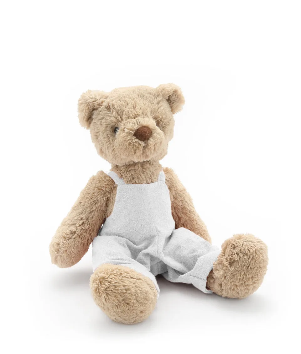 Personalised Bear - Honey Bear White Overalls