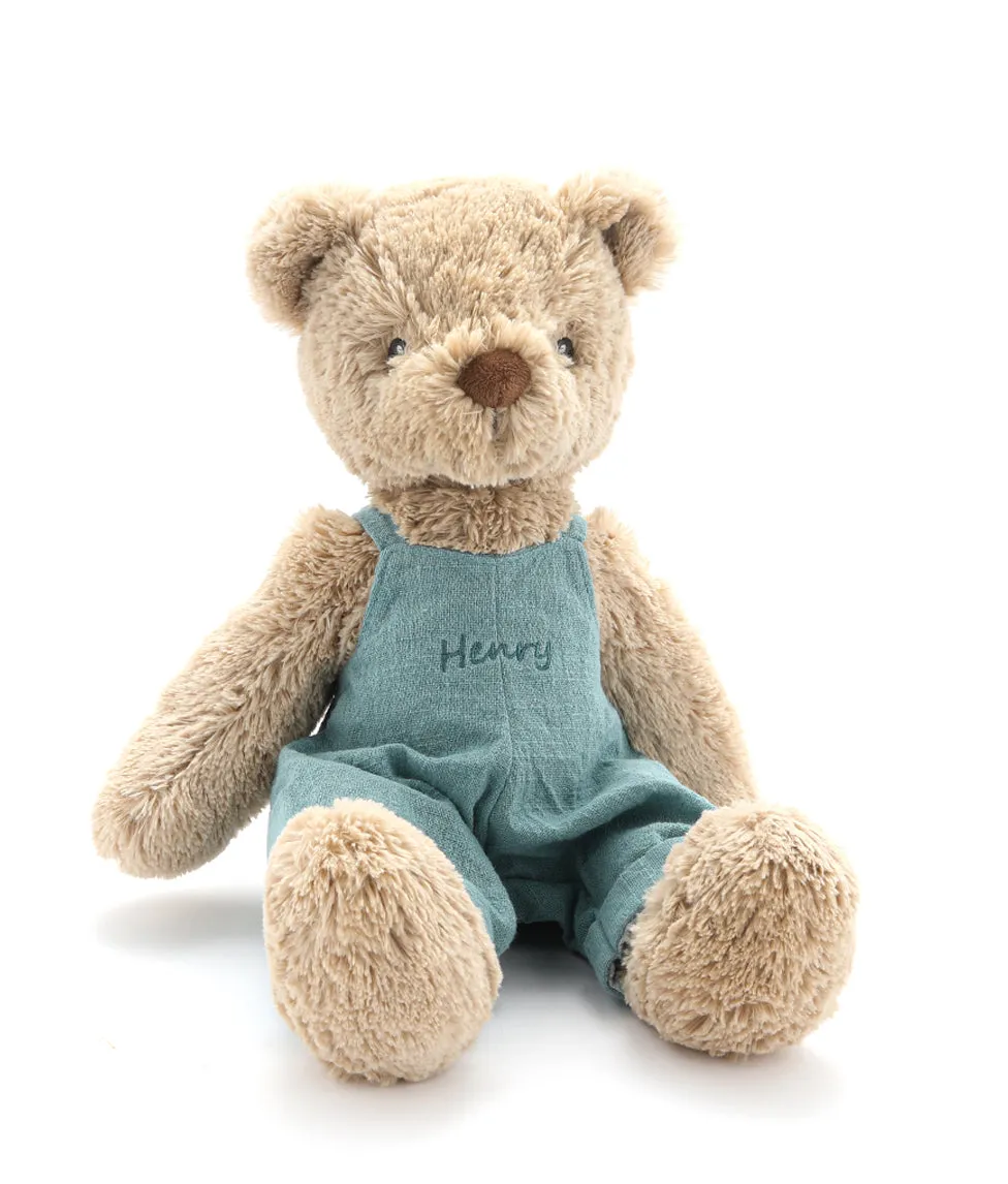 Personalised Bear - Mr Honey Bear Blue Overalls