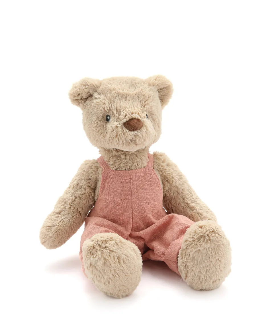 Personalised Bear - Mrs Honey Bear Pink Overalls