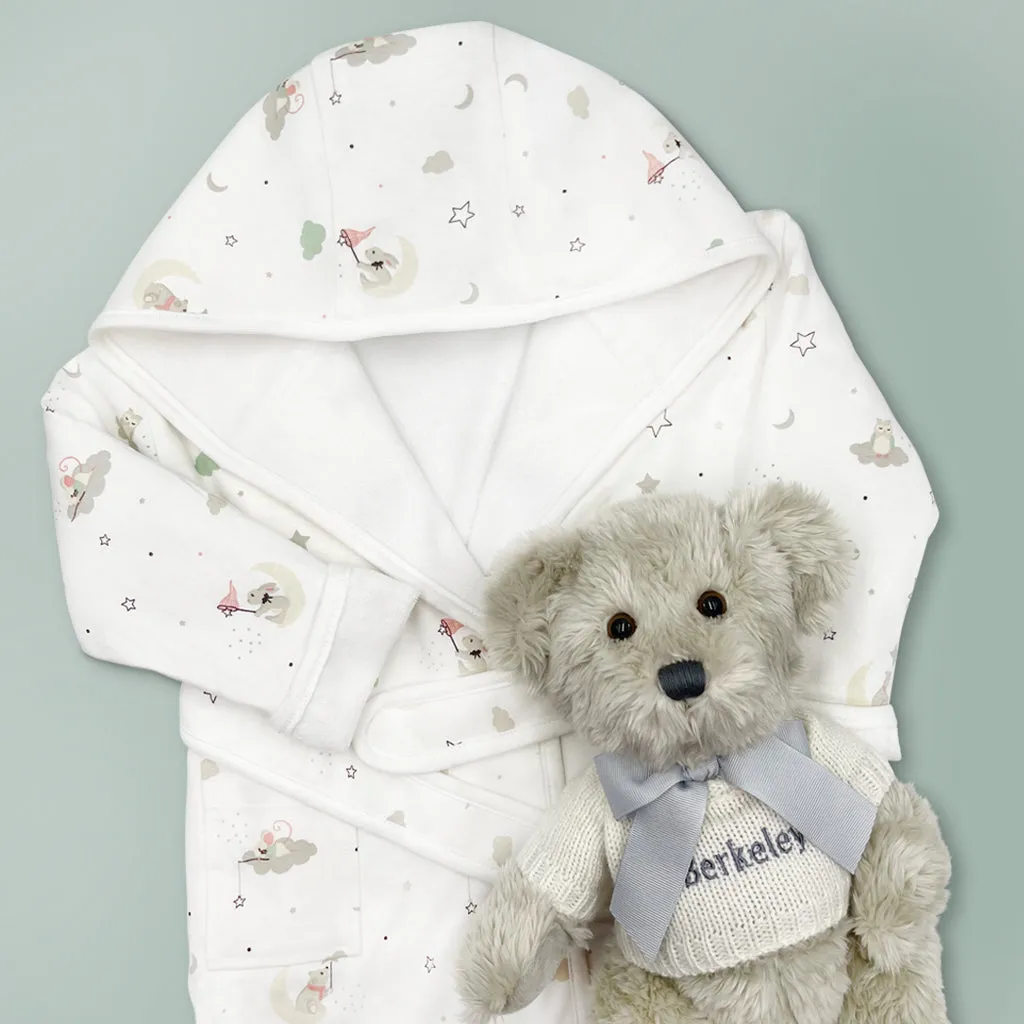 Personalised Berkeley Bear & Little Love Bathrobe, Neutral