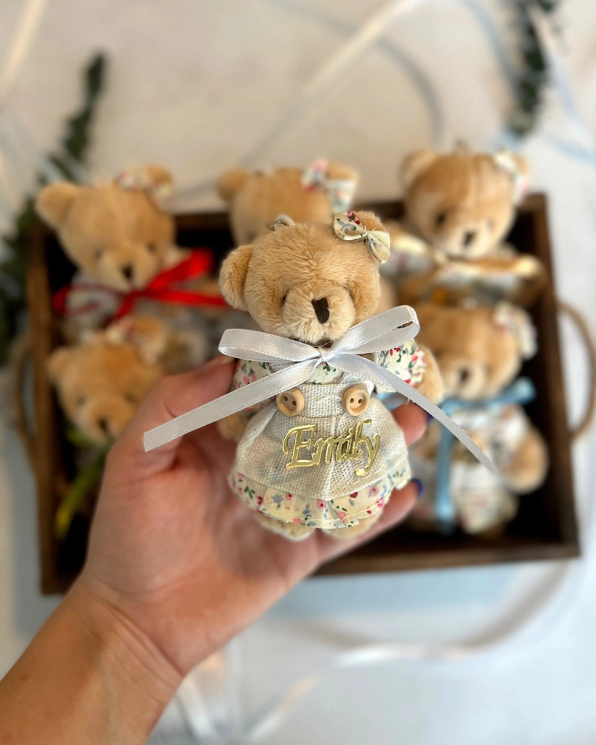 Personalized Teddy Bear, Girl Baby Favors, Birthday Party Gifts, Teddy Bear Baby Shower, Baptism Favor Boy and Girl, Birthday Souvenirs