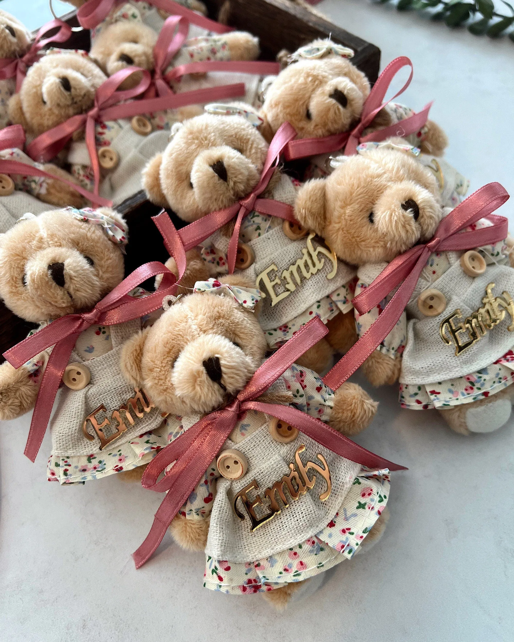 Personalized Teddy Bear, Girl Baby Favors, Birthday Party Gifts, Teddy Bear Baby Shower, Baptism Favor Boy and Girl, Birthday Souvenirs