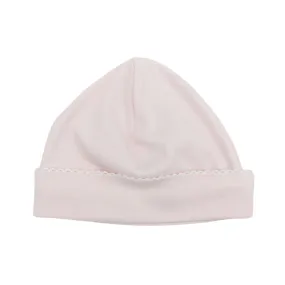 Pima Knit Hat with Picot Trim