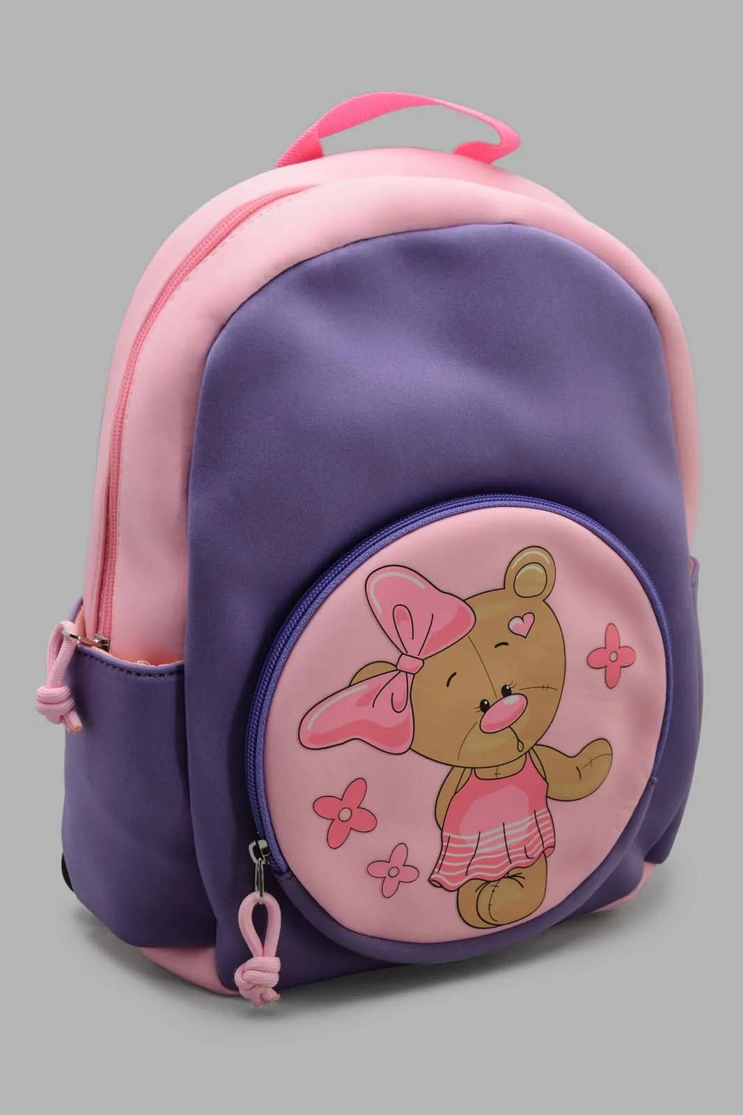 Pink And Purple Teddy Bear Backpack For Girls