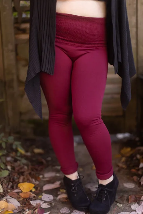 Plus Size High Waisted Fleece Lined Leggings