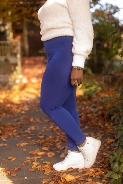 Plus Size High Waisted Fleece Lined Leggings