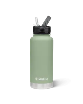 Project Pargo 950mL Insulated Bottle w/ Straw Lid - Eucalypt Green