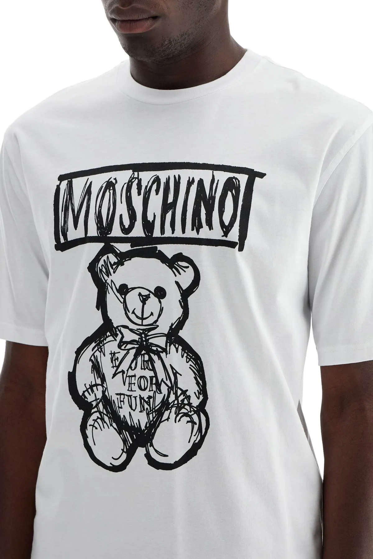 "teddy bear print t V0711 7041 MULTI WHITE