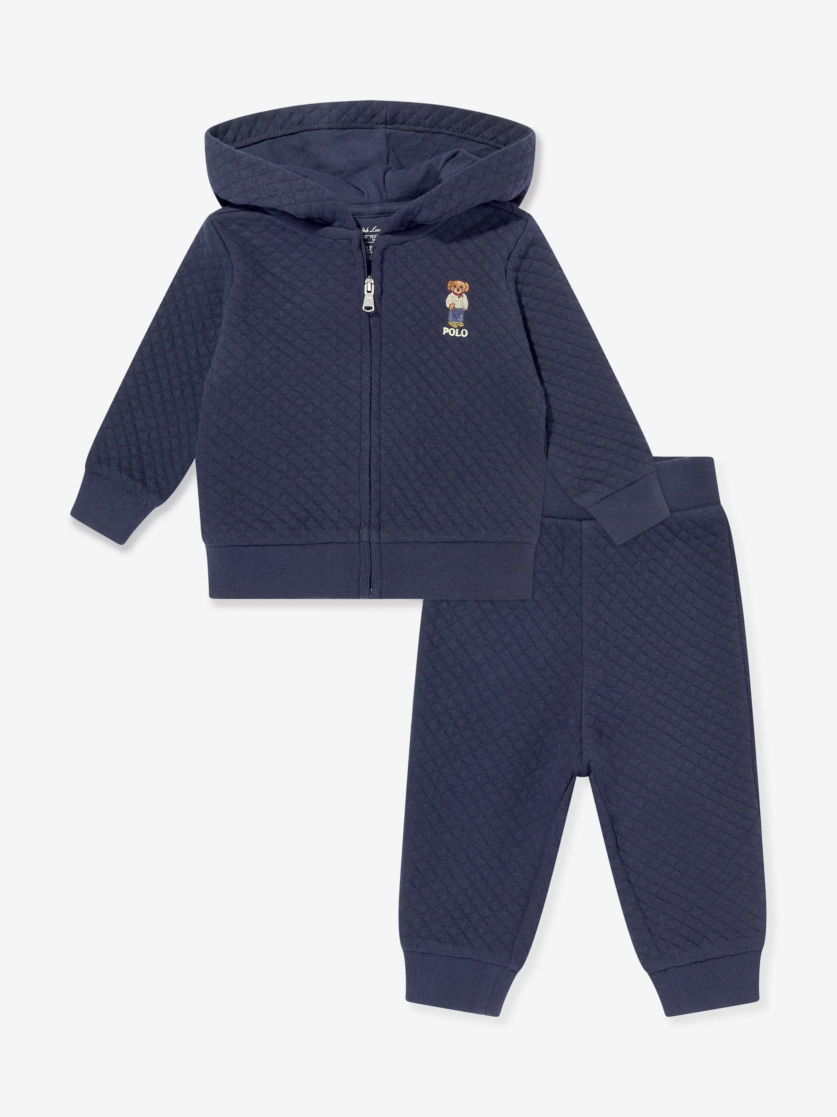 Ralph Lauren Baby Boys Quilted Bear Tracksuit in Navy