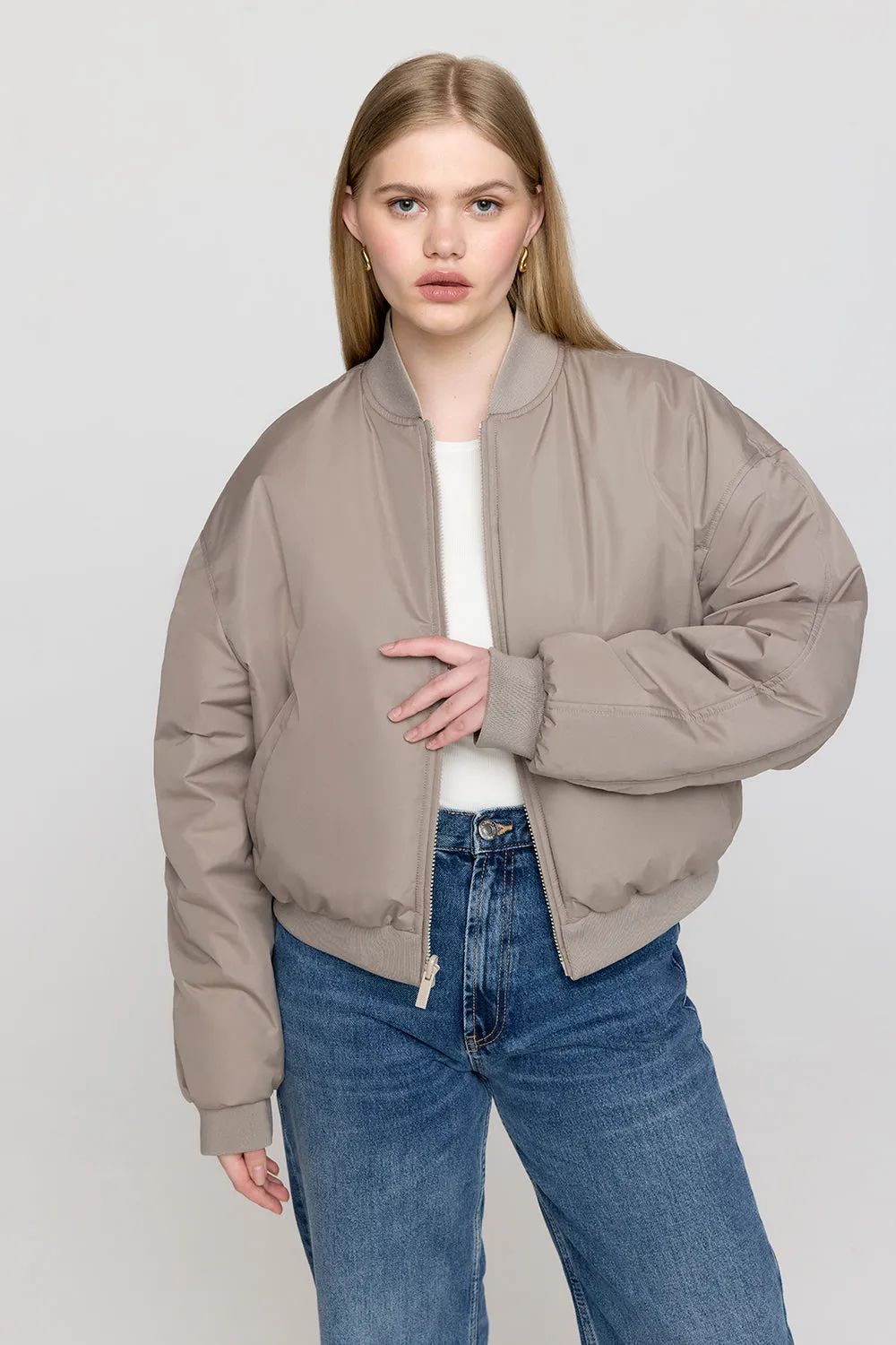 Reversible Girlfriend Bomber Jacket - Pebble And Truffle