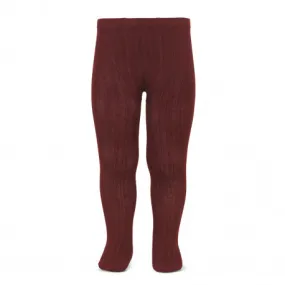 Ribbed Tights Burgandy