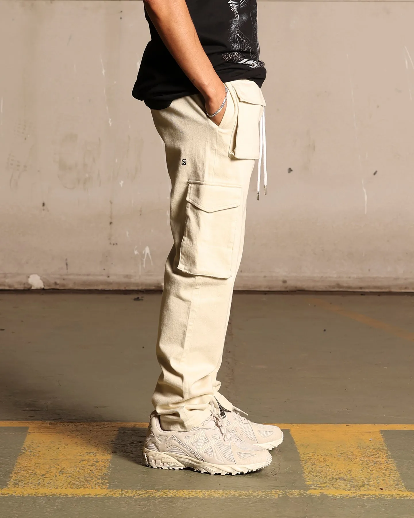 Saint Morta Infantry Relaxed Cargo Pants Off White