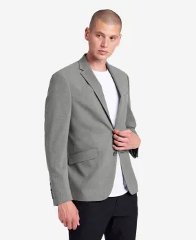 Slim-Fit Grey Mini Check Stretch TECHNI-COLE Sport Coat