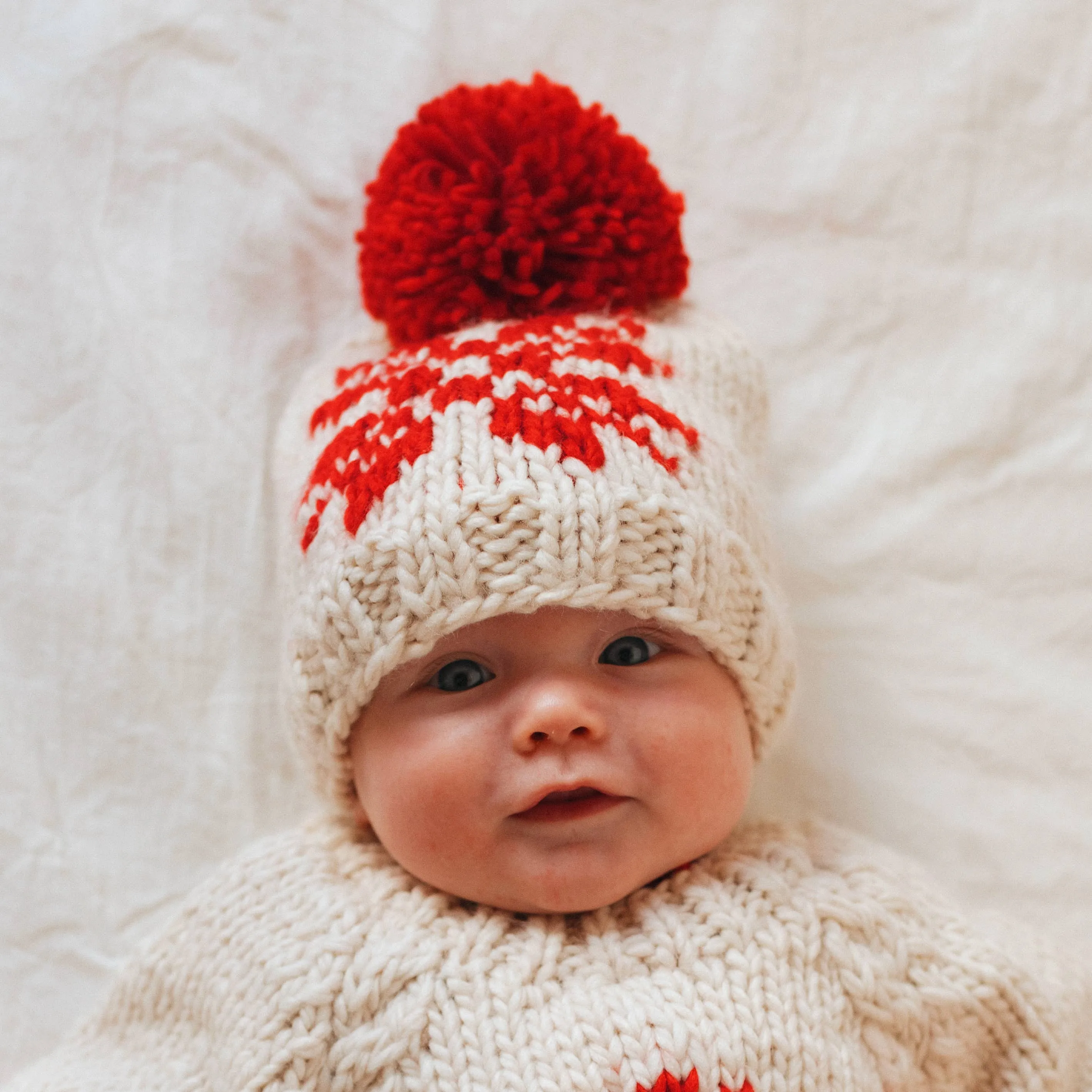 Snowflake Natural Beanie Hat for Baby & Kids