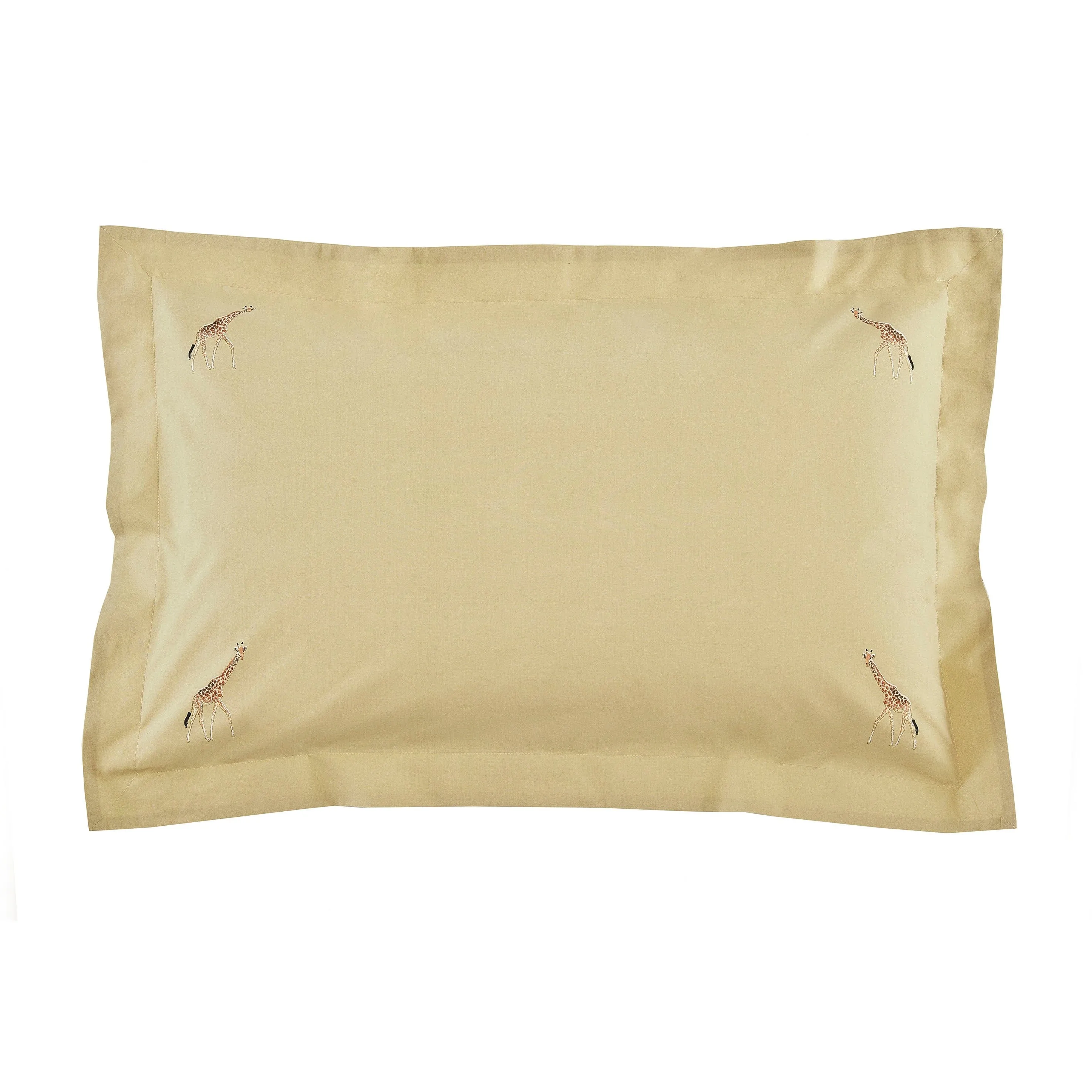 Sophie Allport Zsl Giraffe Oxford Pillowcase Mustard