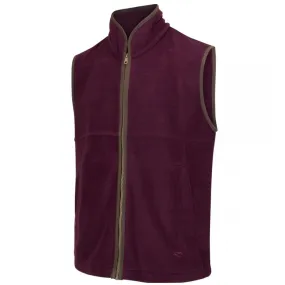 Stenton Technical Fleece Gilet Merlot by Hoggs of Fife