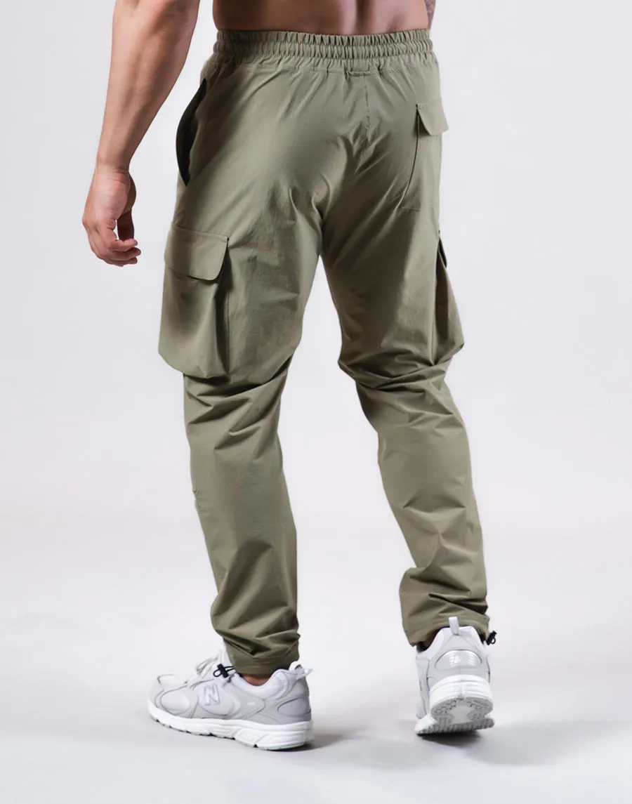 Stretch Nylon Cargo Pants - Olive