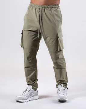 Stretch Nylon Cargo Pants - Olive