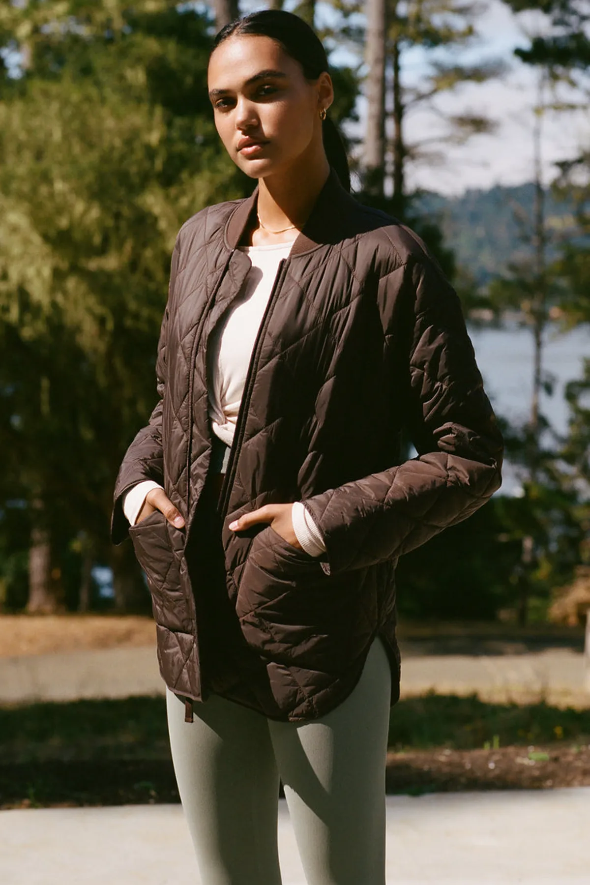 Sunrise Quilted Bomber Jacket