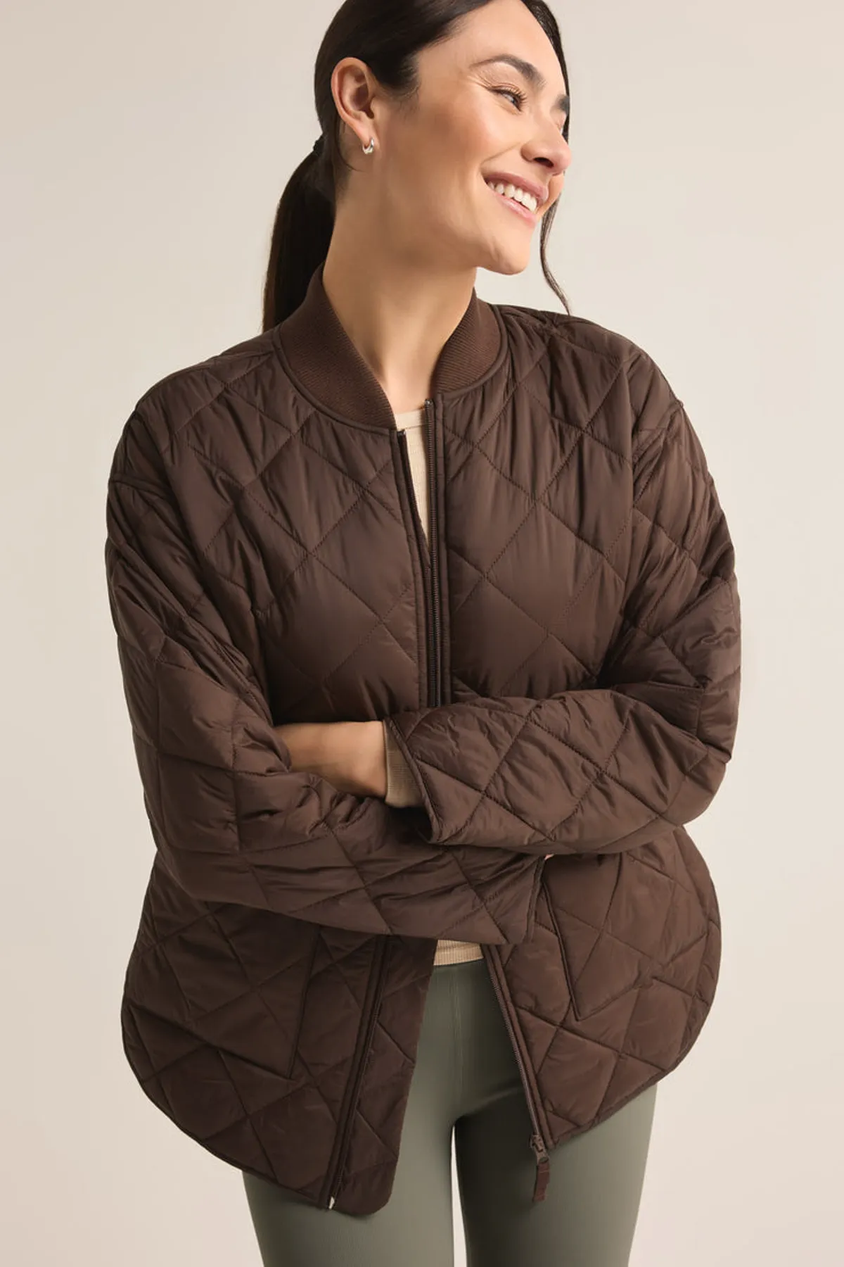 Sunrise Quilted Bomber Jacket