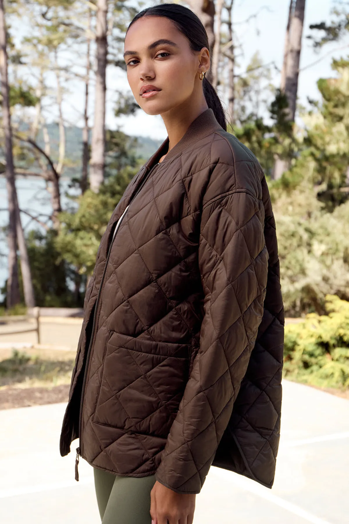 Sunrise Quilted Bomber Jacket