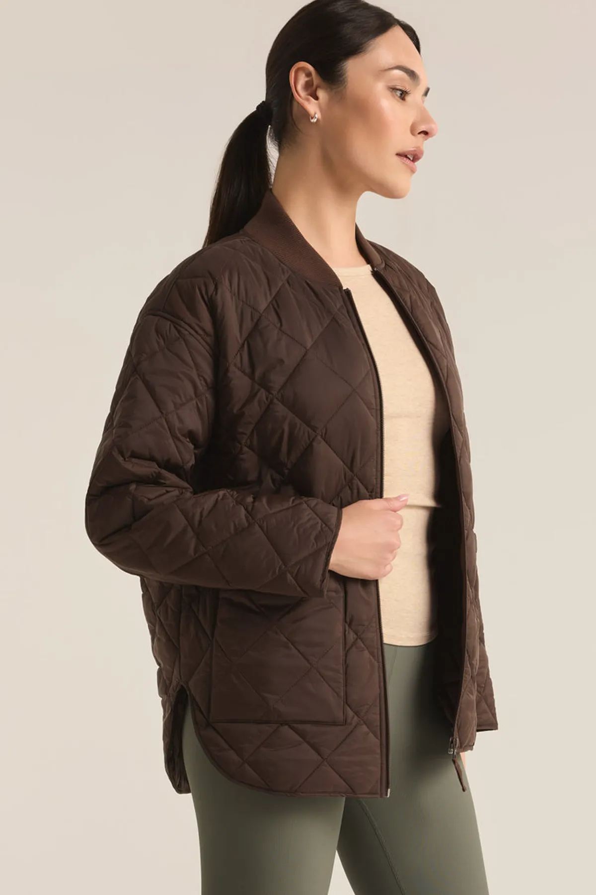 Sunrise Quilted Bomber Jacket