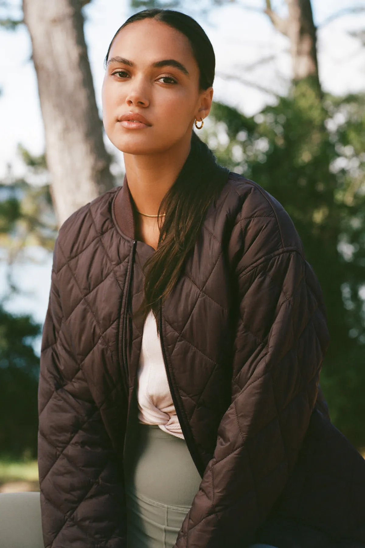 Sunrise Quilted Bomber Jacket