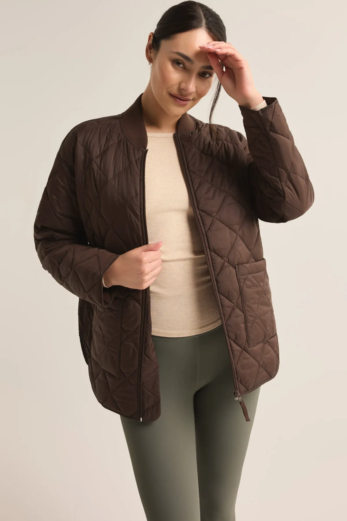 Sunrise Quilted Bomber Jacket